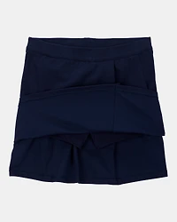 Kid 2-Pack Ponte Knit Uniform Skirts - Navy