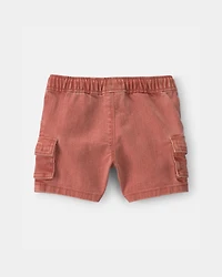 Baby Boy Cargo Pocket Shorts - Brown