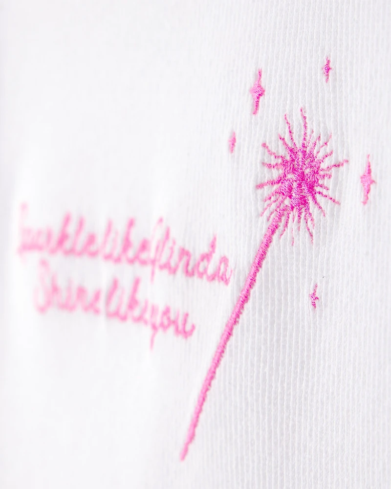 Girls Wicked Glinda Rib Top - White