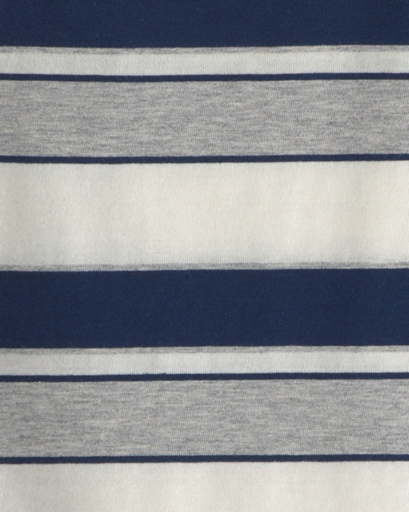 Toddler Boy Striped Short-Sleeve T-Shirt - Blue/Grey
