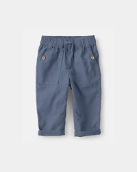 Baby Boy 2-Piece Plaid Shirt & Pant Set - Blue
