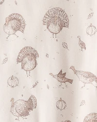 Toddler Organic Cotton Pajamas in Turkey Trot Print