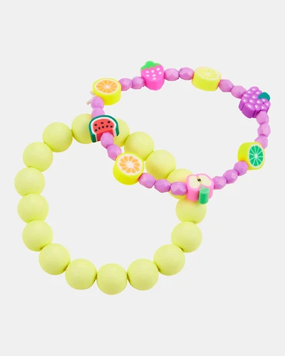 2-Pack Fruit Beaded Bracelets