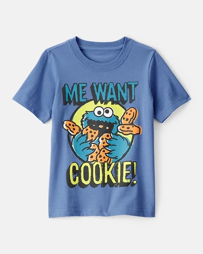 Toddler Boy Sesame Street Cookie Monster Short-Sleeve Graphic Tee - Blue