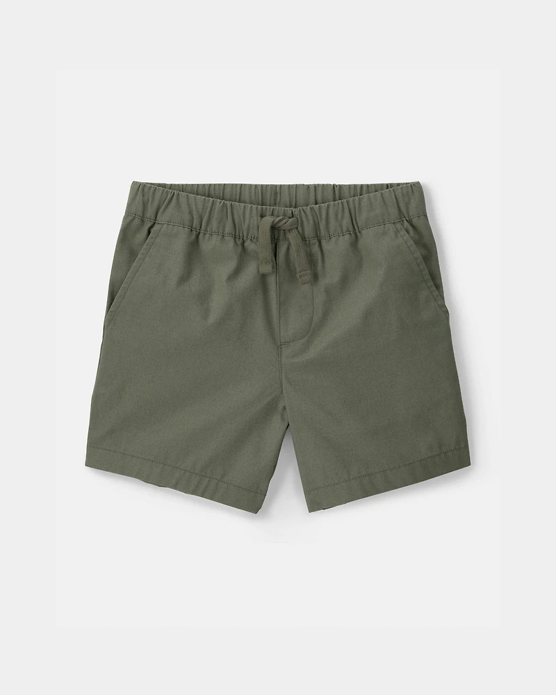 Toddler Boy Canvas Shorts - Green