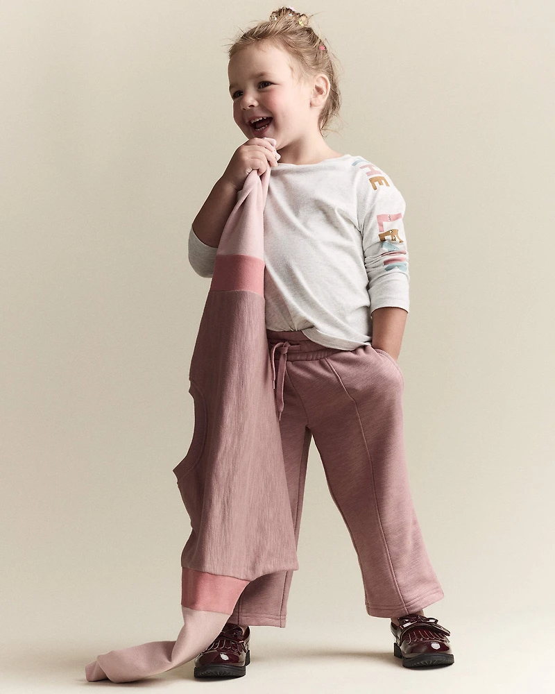 Toddler 'The Leader' Long-Sleeve Relaxed Graphic Tee - Light Heather Grey