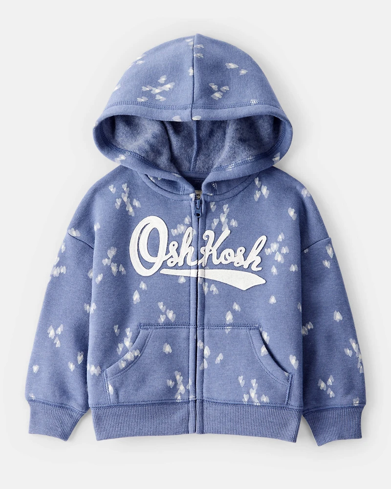 Baby Girl 2-Piece DayDream Fleece Heart Fleece Jacket & Joggers Set - Blue