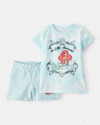 Toddler Girl 2-Piece Little Mermaid Outfit Set