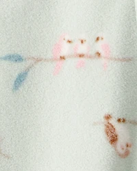 Baby Girl Squirrel Print Loose Fit Long-Sleeve Sleep & Play Pajamas - Green