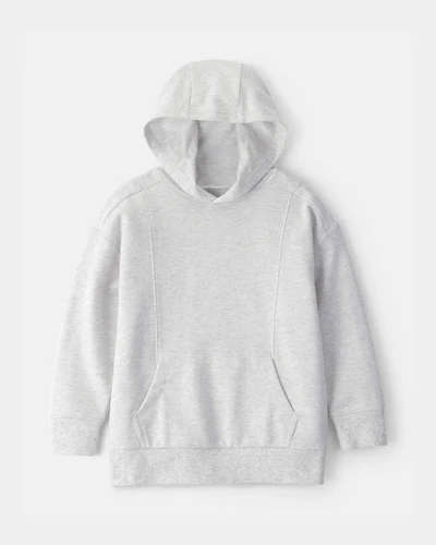 Boys French Terry Hoodie - Heather Grey