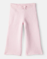 Toddler Girl Wide-Leg Sweater Knit Pants - Pink