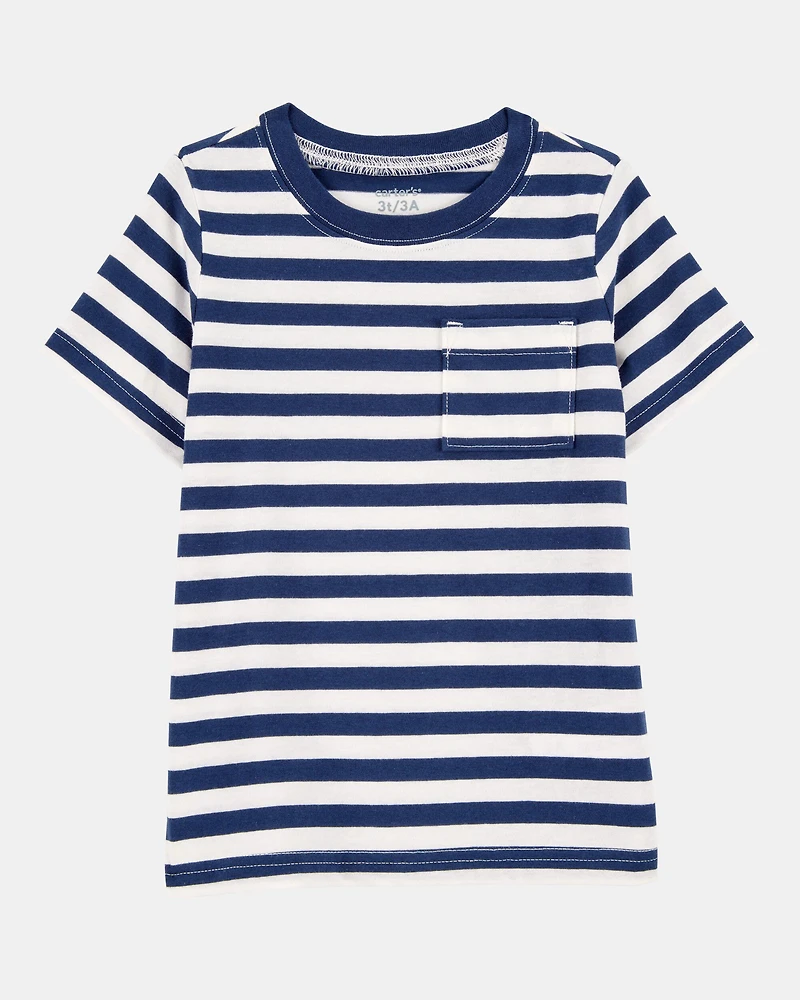 Baby 2-Piece Striped Tee & French Terry Shorts Set