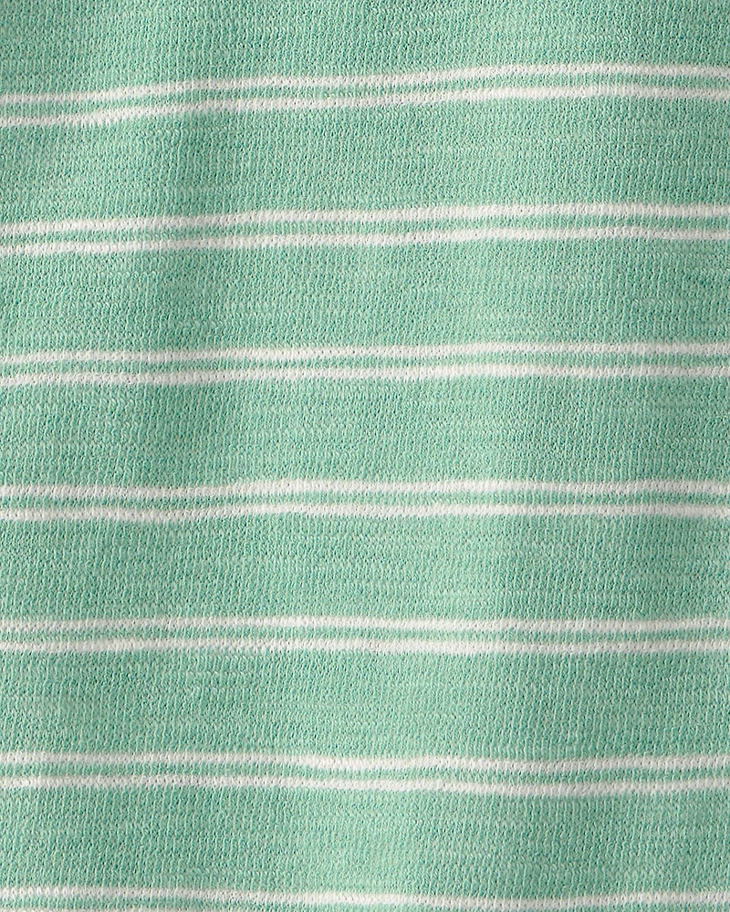 Baby Short-Sleeve Romper Made with Organic Cotton in Stripes