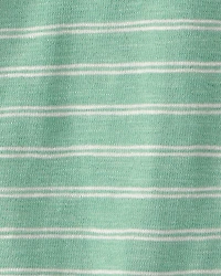 Baby Short-Sleeve Romper Made with Organic Cotton in Stripes