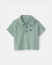 Baby Boy Bumble Bee Short-Sleeve Polo Shirt - Green