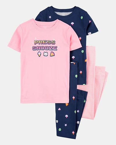 Kid 4-Piece Gamer Cotton Pajamas