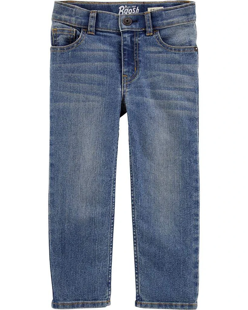Baby Faded Wash Straight-Leg Jeans