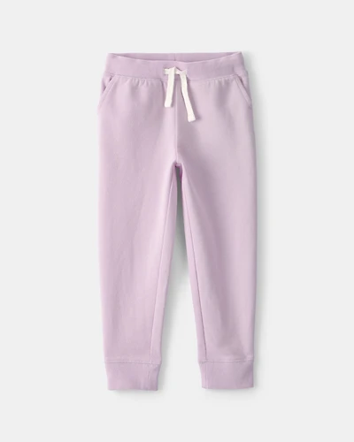 Toddler Girl Drawstring Knit Joggers - Purple