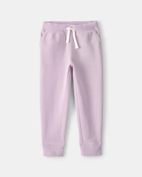 Toddler Girl Drawstring Knit Joggers - Purple