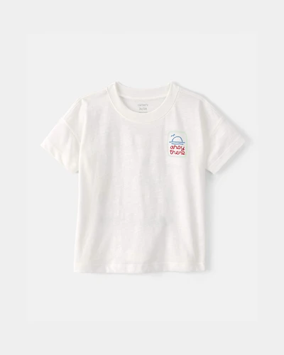 Toddler 'Ahoy There' Graphic Tee - White