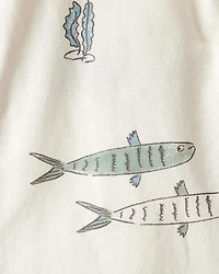 Baby Boy 2-Piece Fish-Print Set Made with Organic Cotton