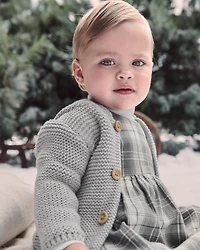 Baby Organic Cotton Signature Stitch Cardigan