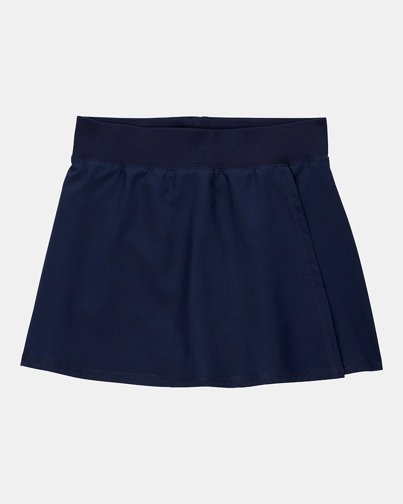 Kid 2-Pack Poplin Stretch Uniform Skorts - Navy