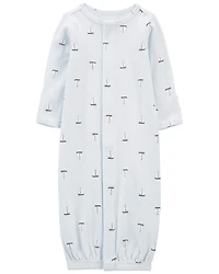 Baby Preemie Sailboat Sleeper Gown
