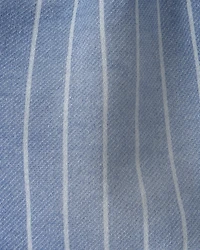 Baby Boy Striped Denim Drawstring Shorts - Medium Blue