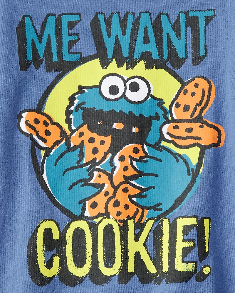 Toddler Boy Sesame Street Cookie Monster Short-Sleeve Graphic Tee - Blue