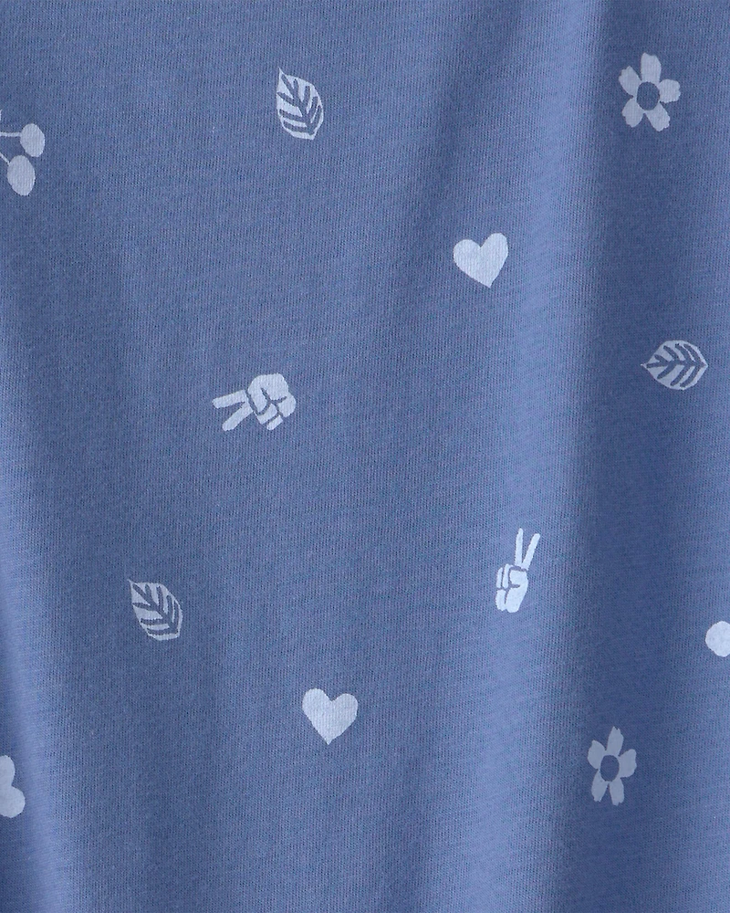 Girls Spring Icon Short-Sleeve Top - Blue
