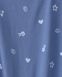 Girls Spring Icon Short-Sleeve Top - Blue