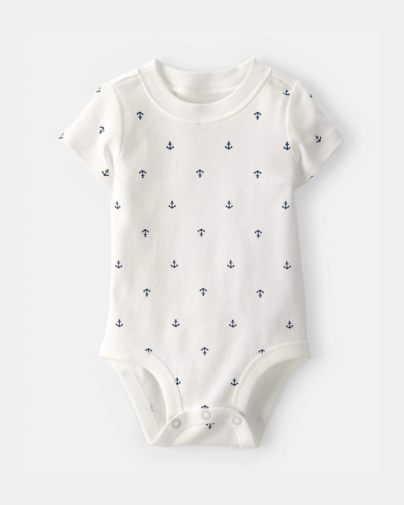 Baby Boy 3-Piece Anchor Polo Outfit Set - Red/Blue/White