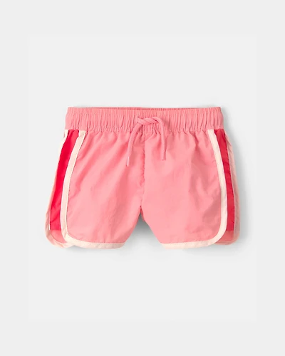 Baby Girl Colorblock Active Shorts - Pink