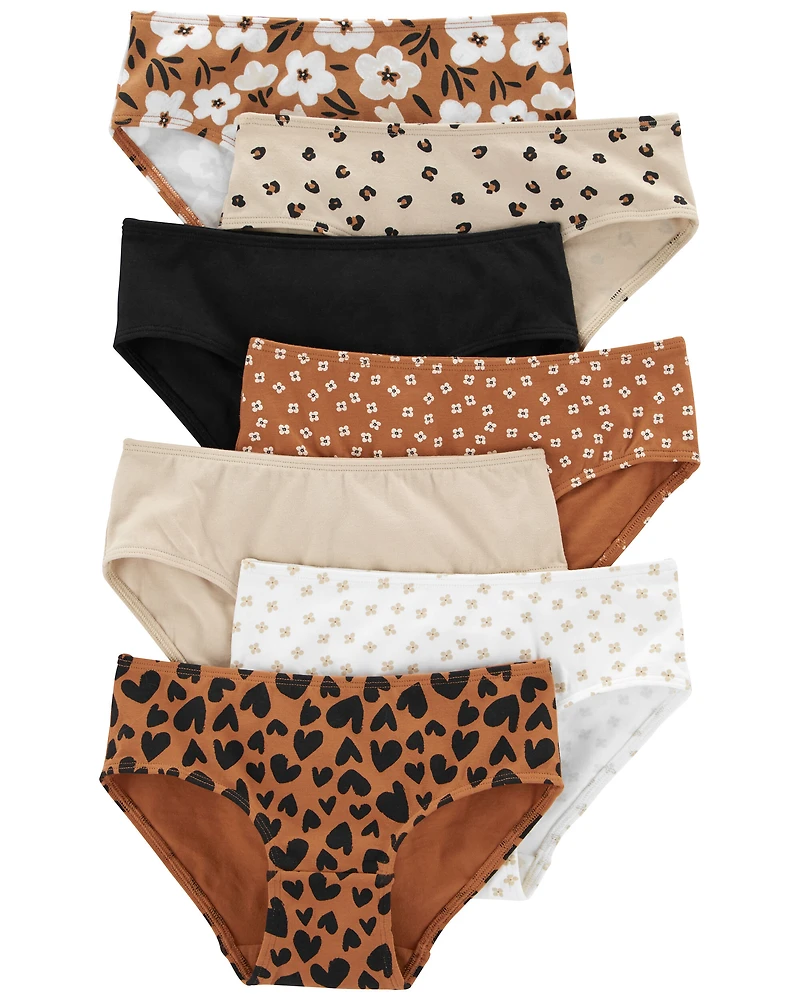 Kid 7-Pack Stretch Cotton Hipster Underwear