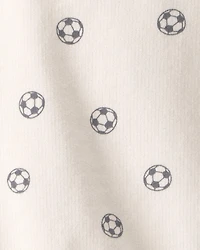 Baby Soccer French Terry Pullover Sweatshirt - Ivory