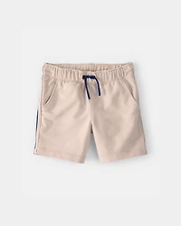 Toddler Boy Striped French Terry Shorts - Khaki/Blue