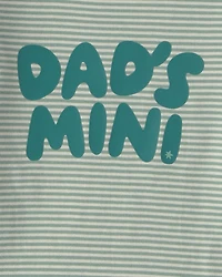Baby Boy 'Dad's Mini' Long-Sleeve Graphic Bodysuit - Green