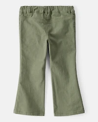 Toddler Girl Cotton Flare Pants - Green