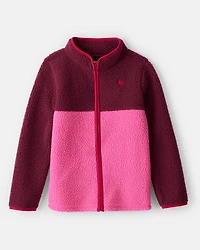 Girls Microfleece Long-Sleeve Zip-Up Jacket