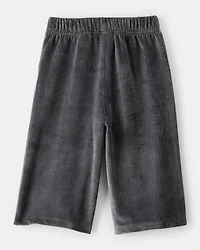Baby Girl Ribbed Flare Pants - Black