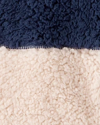 Boys Sherpa Sleeveless Vest - Blue