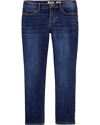Kid Dark Wash Plus-Fit Skinny-Leg Jeans