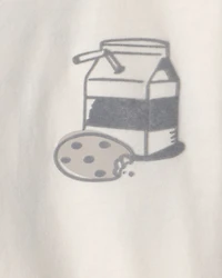 Toddler Boy Cookies & Milk Long-Sleeve Graphic Tee - Cream