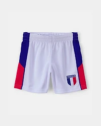 Toddler Umbro France Mesh Soccer Shorts - Blue/Red/White