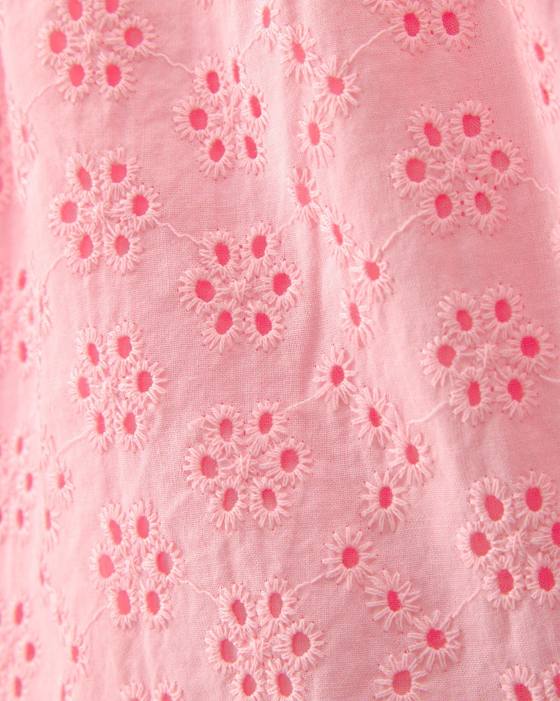 Girls Eyelet Shorts - Pink