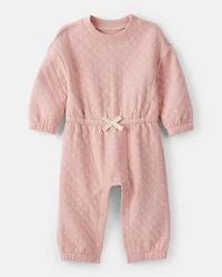 Baby Girl Long-Sleeve Jumpsuit - Pink