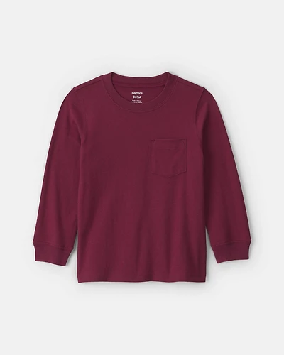 Toddler Boy Long-Sleeve Tee - Burgundy