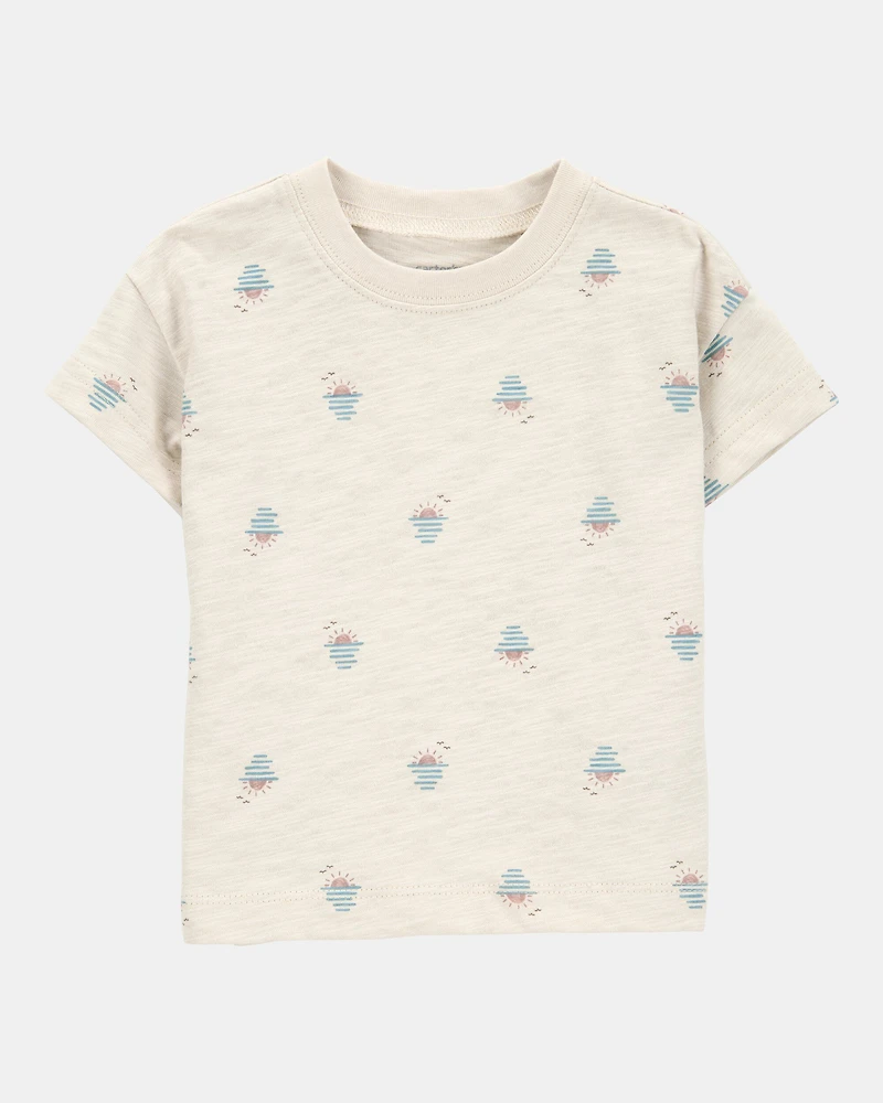 Baby Boy 2-Piece Sunset Tee & Shortall Set - Brown