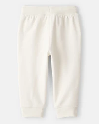 Baby Girl Drawstring Joggers - Cream